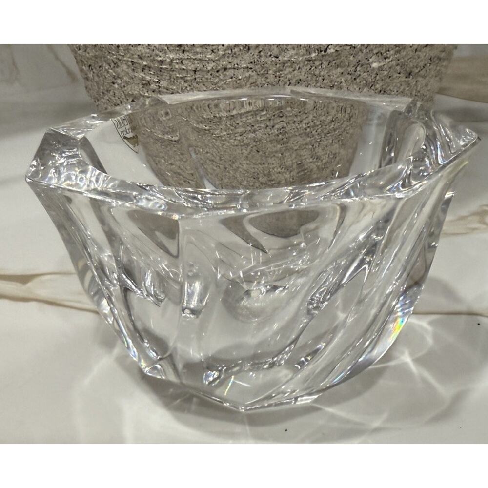 ORREFORS Vintage Sweden Crystal Bowl Swedish Hand-Made Crystal Bowl 5”